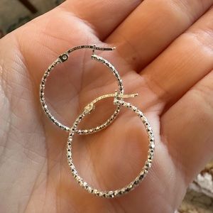 Sterling silver .925 hoop earrings from Mexico
